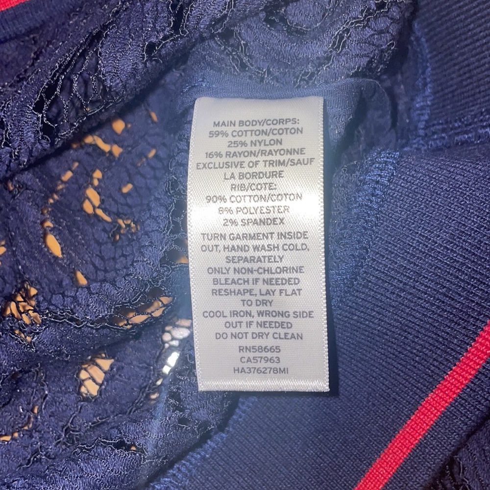 Halogen Trim Lace Ribbed Top - Picture 4 of 4